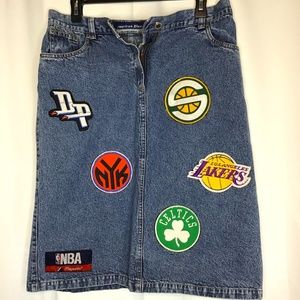 Basketball Team Patched Skirt